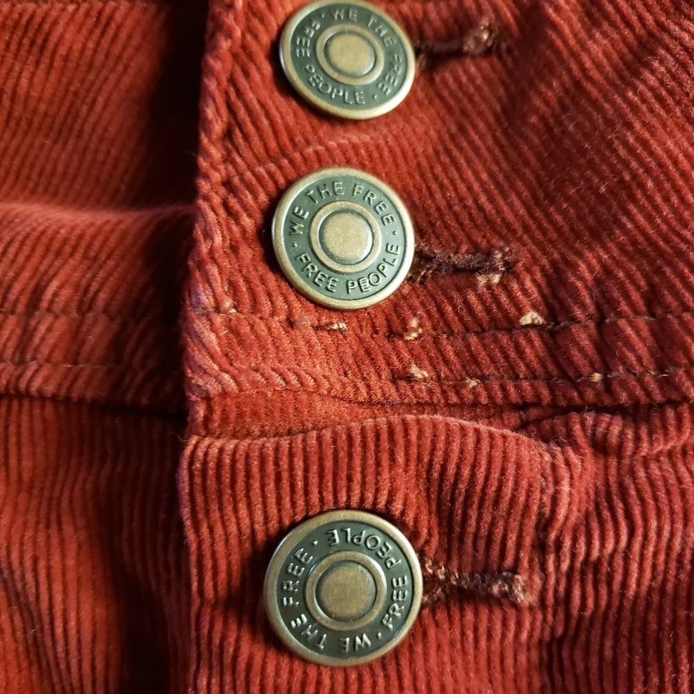 We The Free Corduroy Mini Skirt Orange 27 - Picture 4 of 6